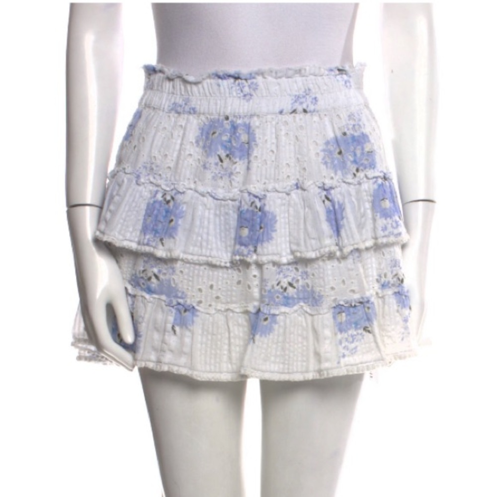 LoveShackFancy Ruffled Floral Skirt